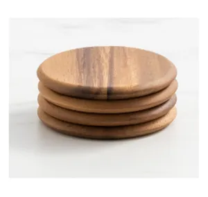 Hot Selling 10x10cm Coaster Set Of 4 Natural Wood Color Decoration High Quality Best Price