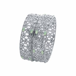 Bracelets AD inversés plaqués argent, Bracelets en argent en laiton, Bracelets de luxe, Bracelets AD rhodium inversés modernes, Ensembles de bracelets de mode. - Product Image 1