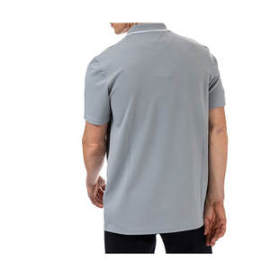 Polo de ajuste Regular a rayas de colores con botón a presión, camiseta Polo con detalle de inclinación y manga corta, Camiseta con cuello de botón - Product Image 2