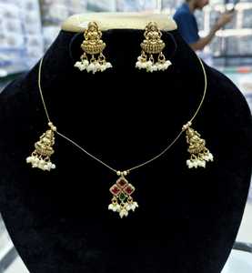 ชุดสร้อยคอโซ่สีทองมีสไตล์ดีไซน์สวยสร้อยคอพร้อมต่างหูสำหรับผู้หญิงสำหรับงานแต่งงาน - Product Image 6