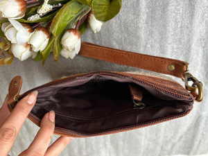 ใหม่สไตล์ตะวันตกเครื่องมือผมซ่อนหนังขนสลิงกระเป๋าผู้หญิงสี Handcrafted เครื่องมือหนังกระเป๋าคลัทช์มือ - Product Image 5