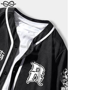 Venta al por mayor logotipo personalizado Impresión de secado rápido sublimación camiseta al por mayor poliéster botones completos camiseta de béisbol para hombre - Product Image 3