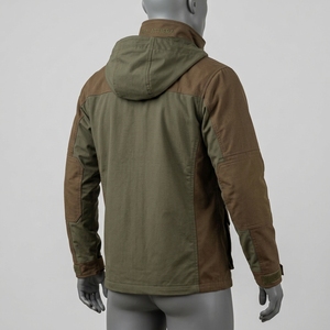 Chaqueta de Trabajo para Hombre, Color Verde Oliva, con Capucha, Múltiples Bolsillos, Estilo Casual, Manga Larga - Product Image 3