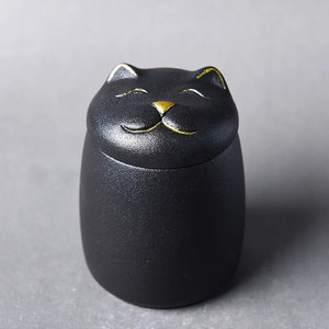 OIMG Ceramic <b>Cat</b>-Shaped <b>Urn</b> for Small Animal Pet Ashes - Product Image 3