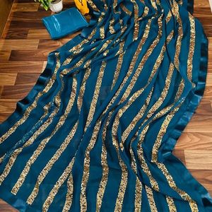 ชุดผ้าโสร่งพร้อมเสื้อสำหรับงานแต่งงานและงานปาร์ตี้ดีไซน์เนอร์ผ้ามีสไตล์ทันสมัยรับประกันส่งออกผ้าที่มีคุณภาพ - Product Image 3