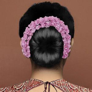 Tip Top Fashions Broche de cheveux floraux roses en pierre autrichienne 1502299A en alliage de zinc durable - Product Image 1
