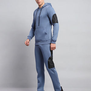 Chándal de dos piezas de alta calidad, jersey liso, conjunto de sudadera, 100% de algodón polar de gran tamaño, chándal de cuello redondo personalizado para hombre - Product Image 2