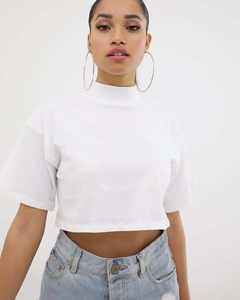 Camiseta blanca de alta calidad para mujer, talla de EE. UU., cuello alto corto, transpirable, logotipo gráfico personalizado, diseño de tortuga de lujo informal - Product Image 2