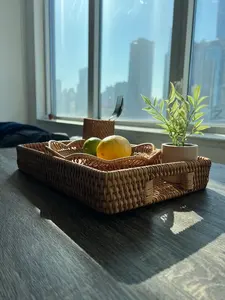 Plateaux de service en rotin en gros-Plateaux de restauration jetables écologiques de qualité supérieure - Product Image 2