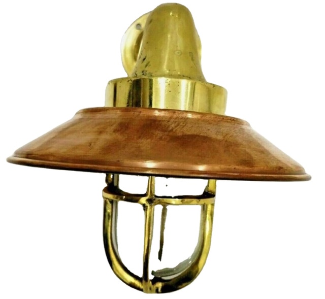 Brass Nautical Ship Swan Bulkhead Light Copper Shade/Nautical Design Home Wall Decoration Bulkhead Ship Light with Rain Cap