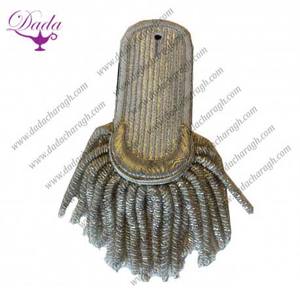 Écusson brodé à coudre de haute qualité, argenté uni, forme de croissant, courbe arrondie, en tissu - Product Image 1