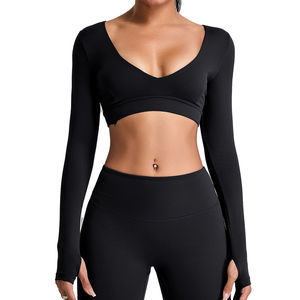 Camiseta de Yoga Unisex de Manga Corta 2026 al por Mayor, Elástica, Compresión Ligera, Cuello Redondo, Tallas Grandes, Verano - Product Image 5