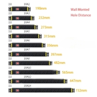 Jamanet PDU Support de serveur en alliage d'aluminium personnalisé 8 voies 19 ''13A 230V 1U Horizontal Vertical Prise universelle Prise UK
