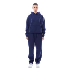 Survêtement évasé 100% coton Logo personnalisé Survêtement vierge Pull à capuche et pantalon Jogging Survêtement pour hommes - Product Image 4