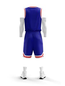 ชุดบาสเก็ตบอลผ้าตาข่ายสำหรับเยาวชนเสื้อบาสเก็ตบอลพิมพ์ลายเปล่าสำหรับผู้เล่นเยาวชน - Product Image 2