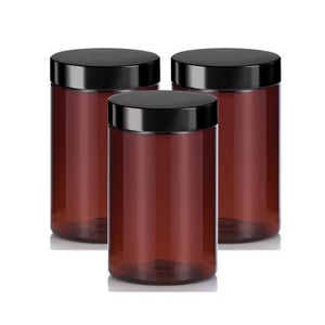 Logo personnalisé dirigé par l'usine 350ml 500ml PET Pot cosmétique pour pot de crème pour le visage Pot de beurre corporel en plastique pour emballage cosmétique - Product Image 3