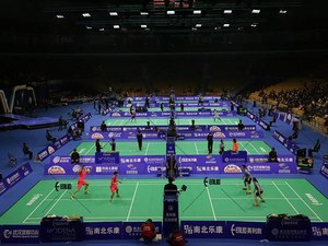 Revêtement <span class=keywords><strong>de</strong></span> sol PVC pour terrain <span class=keywords><strong>de</strong></span> <span class=keywords><strong>badminton</strong></span> intérieur BWF, texture sable cristallin, pour stades professionnels et centres d'entraînement (Série Championnat) - Product Image 4