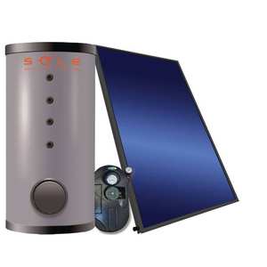 Panneau solaire thermique à circulation forcée Sole 200 Lt, 2,64 m², pour toits plats et inclinés, chauffe-eau solaire - Product Image 1