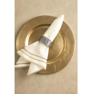 Assiettes de présentation minimalistes argentées à bordure champagne pour événements, galas et décorations de table de fêtes - Product Image 4