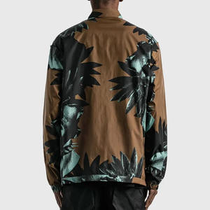 Coupe-vent d'hiver personnalisé pour hommes, imprimé graphique intégral, bordures élastiques en couleur, veste de survêtement surdimensionnée 100% polyester avec support - Product Image 4