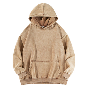Sudadera con cremallera personalizada Vintage Acid Wash Sun Faded Full Zip Cotton French Terry Sudaderas para hombres Invierno Digital Sudaderas con capucha en blanco - Product Image 2