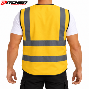 Chaleco de seguridad de malla personalizado con la marca de la empresa para programas de adquisición de uniformes de construcción - Product Image 3