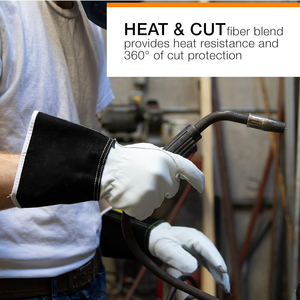Guantes de soldadura MIG seguros para el calor, guantes de soldadura de cuero para construcción profesional, patrón MIG, guantes MIG flexibles para muñeca - Product Image 5