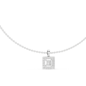 สร้อยคอเพชรแล็บ 1.64 กะรัต เพชรทรงเหลี่ยม CVD ทอง 18KT, 14KT, โรสโกลด์, เยลโลว์โกลด์, ไวท์โกลด์ เครื่องประดับหรูหรา - Product Image 1