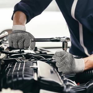 ถุงมือทำงานผ้าฝ้ายพร้อมด้ามจับลายจุดที่ทนทานระบายอากาศได้สำหรับงานสวนคลังสินค้าและงานกลางแจ้งโลโก้ออกแบบได้ตามต้องการ - Product Image 6