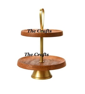 Latest Design Wooden And Iron <b>Cake</b> Stand Tableware Wedding Party Wooden <b>Cake</b> <b>Server</b> Stand For Wholesale - Product Image 1