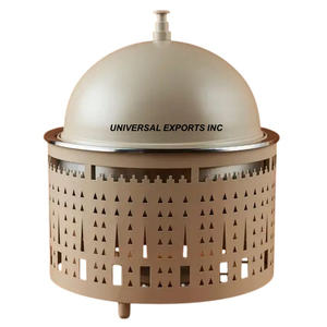 Juego de dos calentadores de alimentos de metal, cazuela de diseñador hecha a mano de calidad superior, forma redonda, olla caliente de metal elegante de mesa - Product Image 6