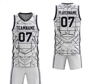 Ensembles de maillots de basket-ball d'été pour hommes de grande taille de haute qualité, uniformes d'entraînement personnalisables - Product Image 5