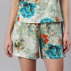 Ensemble haut et short en coton tricoté pour femmes, décontracté et élégant, vêtements d'été écologiques avec motif uni, design personnalisé - Product Image 6