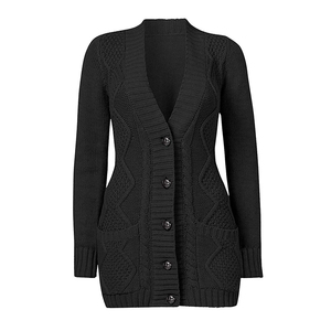 KATBROS INDUSTRY New Design Women's <b>Cardigan</b> <b>Sweaters</b> Customized Cotton/Wool Covered Button Autumn Casual Warm Logo Options - Product Image 6