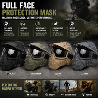 Masque de protection tactique pour homme Real CS de haute qualité, pour le sport, le cyclisme et la conduite, avec verres PC légers et protection UV