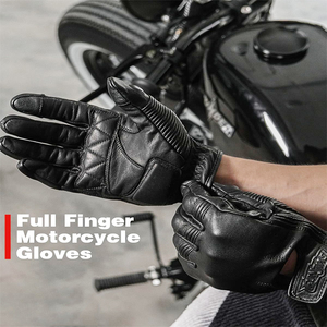 Guantes de Motociclismo Personalizados, Transpirables, con Pantalla Táctil, Unisex, de Cuero Premium, con Cierre de Cordón, Dedos Completos para Moto - Product Image 3