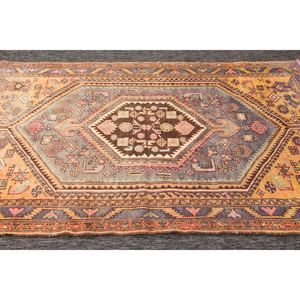 Alfombra Turca Vintage, Alfombra Decorativa de 4.8x6.7 pies, Alfombra Geométrica Amarilla y Azul - Product Image 5