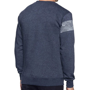 Sweat-shirt à manches longues décontracté pour hommes avec col rond tendance sweatshirts unis en polaire d'hiver à impression solide avec logo personnalisé - Product Image 2