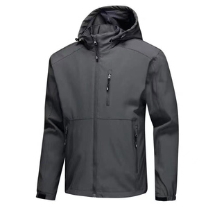 Chaqueta deportiva a prueba de viento de Color sólido para hombre con capucha Diseño de logotipo personalizado OEM Ropa de invierno para exteriores Comercio exterior al por mayor - Product Image 6