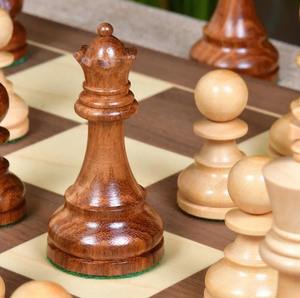 Elegant Championship 1972 Reykjavik Style Chess Pieces in Sheesham and Boxwood 3.7 King At Best Price - Product Image 3