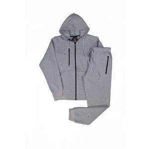 Otoño e Invierno para hombre, nueva sudadera con capucha de Color sólido y pantalones, conjunto de dos piezas, conjunto deportivo informal de moda, talla, chándal para hombre - Product Image 1