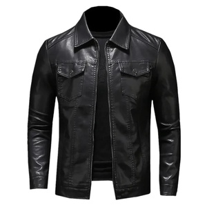 Wholesale Fashion <b>Men</b> <b>Leather</b> <b>Jacket</b> Fashion <b>Men</b> PU <b>Leather</b> <b>Jacket</b> High Quality <b>Leather</b> <b>Men</b> <b>Jacket</b> - Product Image 5