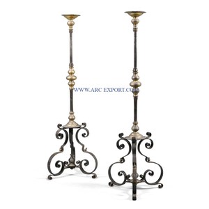 Candelabros de mesa para decoración de bodas y Navidad, Juego de 2 candelabros de espejo de acero inoxidable pulido con 3 brazos, precio asequible - Product Image 2