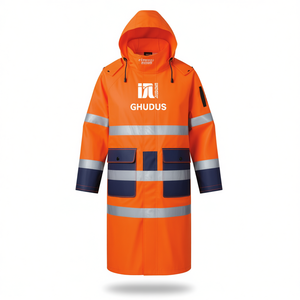 Veste de sécurité haute visibilité PLANAM taille M, orange/bleu marine, imperméable - Product Image 2