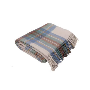 ผ้าห่มขนสัตว์สีน้ำเงินสจ๊วตแบบนุ่มดีไซน์ตามสั่ง - Product Image 4