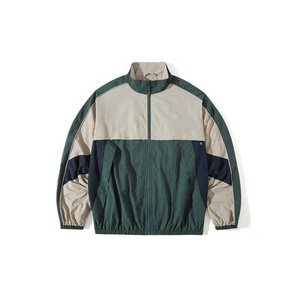 Chaquetas Cortavientos para Hombre, Estilo Urbano, Vintage, de Poliéster, con Cierre, Chaqueta Cortavientos Extra Grande, Impermeable, para Senderismo - Product Image 1