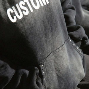 Fabricantes de Ropa Personalizada, Sudadera con Capucha Extra Grande de Estilo Vintage Lavado, Sudadera con Capucha de Alta Calidad, Estilo Urbano Desgastado Personalizado - Product Image 3
