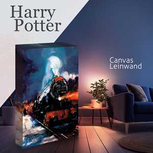 Tableau sur toile Harry Potter avec éclairage, Express de Poudlard, cadre noir - Product Image 6