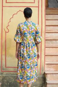 Floral impreso satén Abaya mujeres cintura Natural hasta el suelo vestido informal gótico Streetwear - Product Image 2