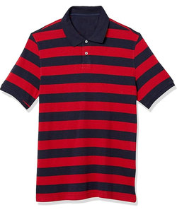 Polo à manches courtes à séchage rapide pour hommes, maillot de golf en jersey de coton anti-rides avec impression, 100% - Product Image 1